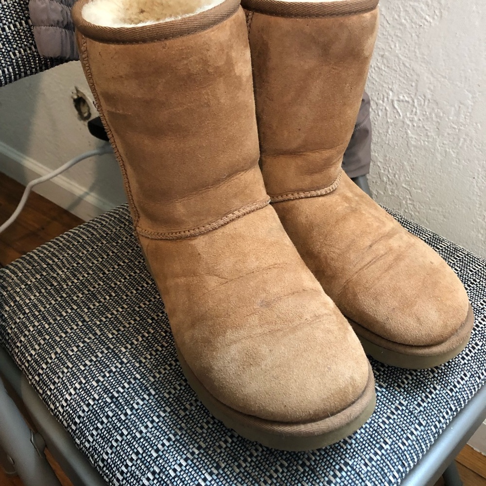 Tan size 8 ugh boots make and offer